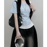 アシメレイヤードワンショルダー 半袖Tシャツ | VIVID LADY | 詳細画像9