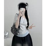アシメレイヤードワンショルダー 半袖Tシャツ | VIVID LADY | 詳細画像12