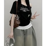 アシメレイヤードワンショルダー 半袖Tシャツ | VIVID LADY | 詳細画像17