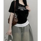 アシメレイヤードワンショルダー 半袖Tシャツ | VIVID LADY | 詳細画像18
