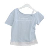 アシメレイヤードワンショルダー 半袖Tシャツ | VIVID LADY | 詳細画像21