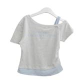 アシメレイヤードワンショルダー 半袖Tシャツ | VIVID LADY | 詳細画像22
