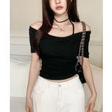ホルターネックドッキング ドレープ半袖Tシャツ | VIVID LADY | 詳細画像7 