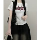 Y2Kロゴプリント半袖Tシャツ | VIVID LADY | 詳細画像3 