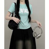 Y2Kロゴプリント半袖Tシャツ | VIVID LADY | 詳細画像17 