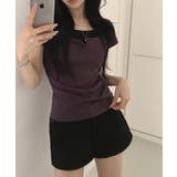 レイヤード風 ヘンリーネック 半袖Tシャツ | VIVID LADY | 詳細画像12