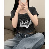 レイヤード風 ドロスト クロップド 半袖Tシャツ | VIVID LADY | 詳細画像13 