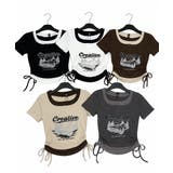 レイヤード風 ドロスト クロップド 半袖Tシャツ | VIVID LADY | 詳細画像21 