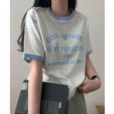 カレッジロゴ リンガー 半袖Ｔシャツ | VIVID LADY | 詳細画像2 