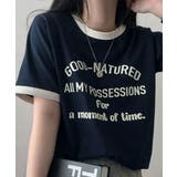 カレッジロゴ リンガー 半袖Ｔシャツ | VIVID LADY | 詳細画像7 