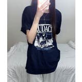 モノクロフォトプリント オーバーサイズ 半袖Tシャツ | VIVID LADY | 詳細画像1 