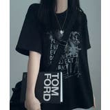 ブラック | ヴィンテージグラフィック オーバーサイズ 半袖Tシャツ | VIVID LADY
