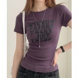 英字プリント スリムフィット 半袖Tシャツ | VIVID LADY | 詳細画像11