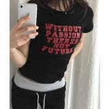 英字プリント スリムフィット 半袖Tシャツ | VIVID LADY | 詳細画像18