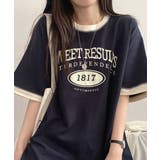 バイカラー カレッジロゴ オーバーTシャツ | VIVID LADY | 詳細画像10