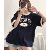 バイカラー カレッジロゴ オーバーTシャツ | VIVID LADY | 詳細画像11