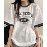 バイカラー カレッジロゴ オーバーTシャツ | VIVID LADY | 詳細画像8
