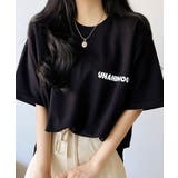 ブラック | バックロゴ オーバーサイズ 半袖Tシャツ | VIVID LADY