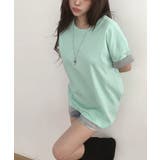 2WAY ロールアップバイカラー オーバーサイズ 半袖Tシャツ | VIVID LADY | 詳細画像1
