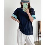 2WAY ロールアップバイカラー オーバーサイズ 半袖Tシャツ | VIVID LADY | 詳細画像9