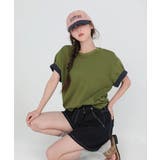 2WAY ロールアップバイカラー オーバーサイズ 半袖Tシャツ | VIVID LADY | 詳細画像15