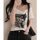 アシンメトリーメタルネック 半袖Tシャツ | VIVID LADY | 詳細画像2