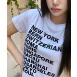 シティロゴプリント コットン半袖Tシャツ | VIVID LADY | 詳細画像9