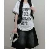 レトロロゴ ボクシー半袖Tシャツ | VIVID LADY | 詳細画像6