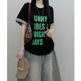 レトロロゴ ボクシー半袖Tシャツ | VIVID LADY | 詳細画像37