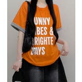 オレンジ | レトロロゴ ボクシー半袖Tシャツ | VIVID LADY