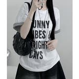 ホワイト | レトロロゴ ボクシー半袖Tシャツ | VIVID LADY