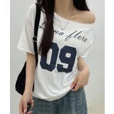 2WAY ボートネック オーバーフィット 半袖Tシャツ | VIVID LADY | 詳細画像1