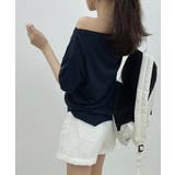 2WAY ボートネック オーバーフィット 半袖Tシャツ | VIVID LADY | 詳細画像14