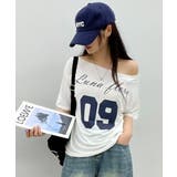 ホワイト | 2WAY ボートネック オーバーフィット 半袖Tシャツ | VIVID LADY
