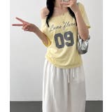 イエロー | 2WAY ボートネック オーバーフィット 半袖Tシャツ | VIVID LADY
