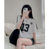 ナンバリング Vネック 半袖Tシャツ | VIVID LADY | 詳細画像4