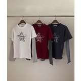 スタープリント ボーダーフェイクレイヤード長袖Tシャツ | VIVID LADY | 詳細画像21