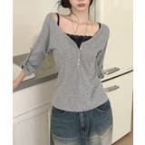 2WAYロールアップスリーブ ヘンリーネックロングTシャツ | VIVID LADY | 詳細画像30 