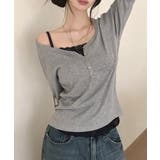 2WAYロールアップスリーブ ヘンリーネックロングTシャツ | VIVID LADY | 詳細画像34 
