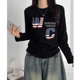 アメリカンロゴプリント ロングスリーブTシャツ | VIVID LADY | 詳細画像5 