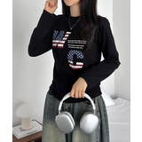 アメリカンロゴプリント ロングスリーブTシャツ | VIVID LADY | 詳細画像6 