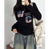 アメリカンロゴプリント ロングスリーブTシャツ | VIVID LADY | 詳細画像7 