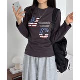 アメリカンロゴプリント ロングスリーブTシャツ | VIVID LADY | 詳細画像12 