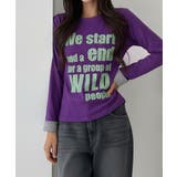 ポップレタリングプリント ロールアップ長袖Tシャツ | VIVID LADY | 詳細画像19