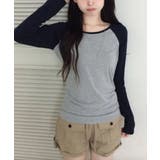 配色ラグランスリーブ ロングTシャツ | VIVID LADY | 詳細画像14