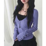 ディープVネック 袖ボタンリブショート丈トップス | VIVID LADY | 詳細画像34