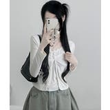 フリルインナードッキング レイヤード風ショート丈長袖トップス | VIVID LADY | 詳細画像5