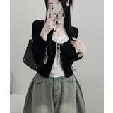 フリルインナードッキング レイヤード風ショート丈長袖トップス | VIVID LADY | 詳細画像16