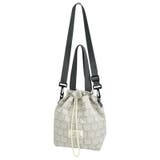 グレー | 巾着ショルダーバッグ 巾着トート レディース | AVVENTURA