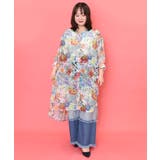 スカラーちゃんと花 2柄展開シフォンワンピース | ScoLar | 詳細画像8